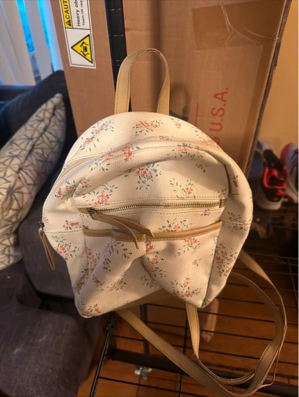 Time and tru mini backpack floral designs